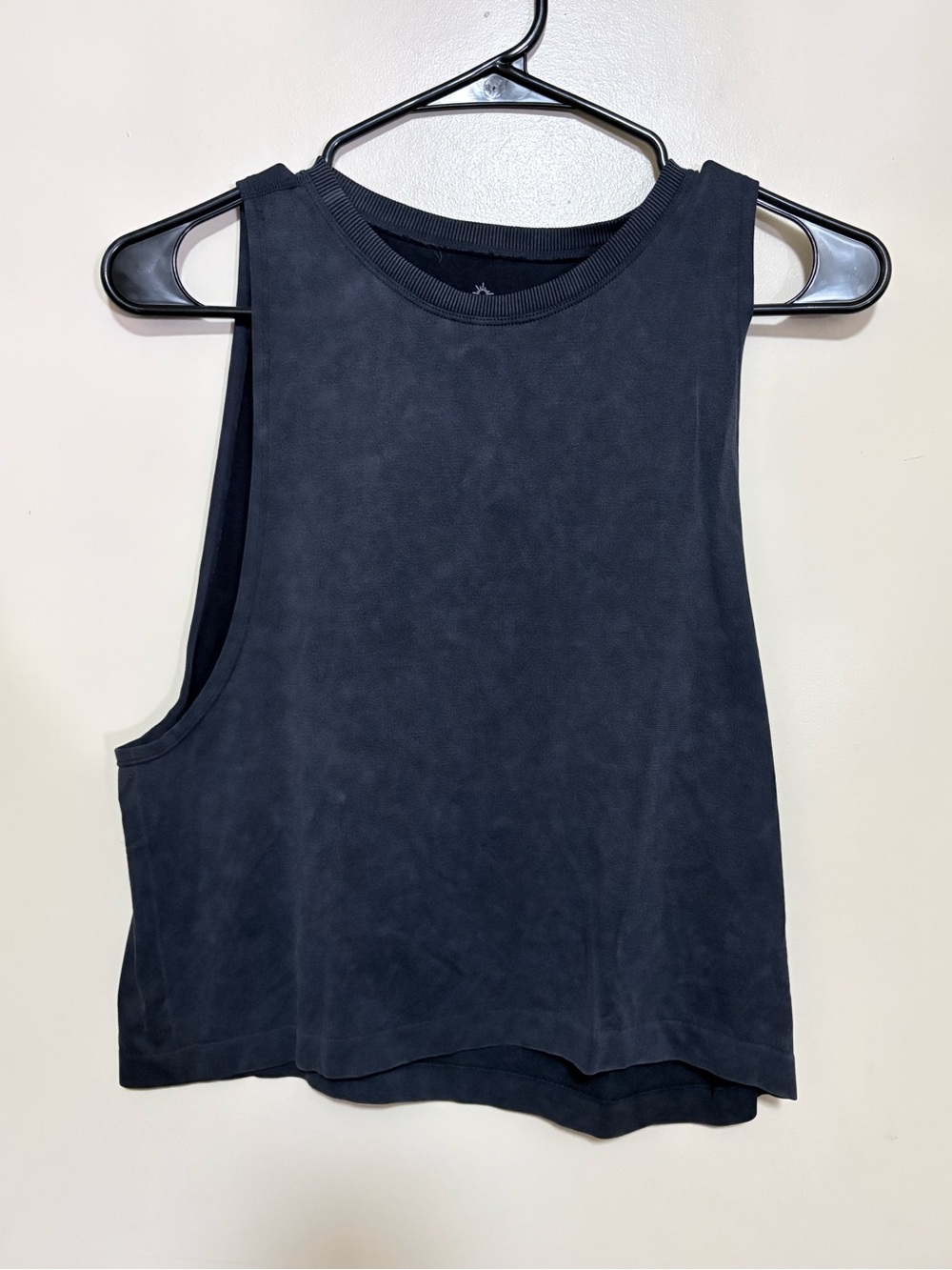aerie Black Sleeveless Cropped Tank
